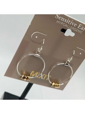 Mix It  Silver Gold Dangle Earrings